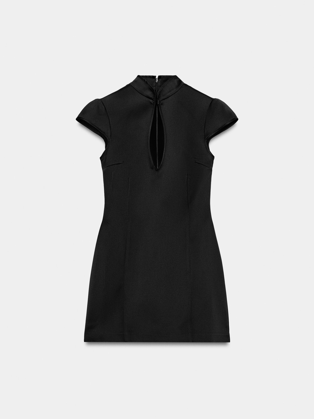 SATIN EFFECT MINI DRESS WITH SLIT